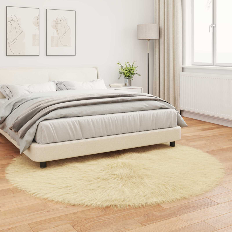 Solid Colour Standard Area Rug, Round 160 cm