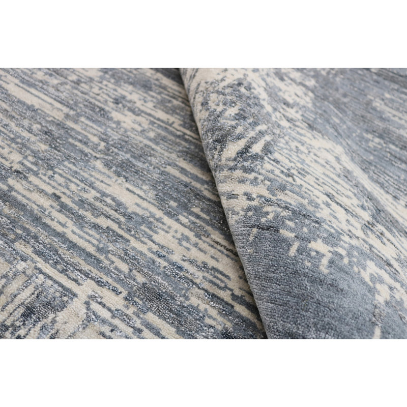 Linen Abstract Area Rug, Rectangle 10' x 14'