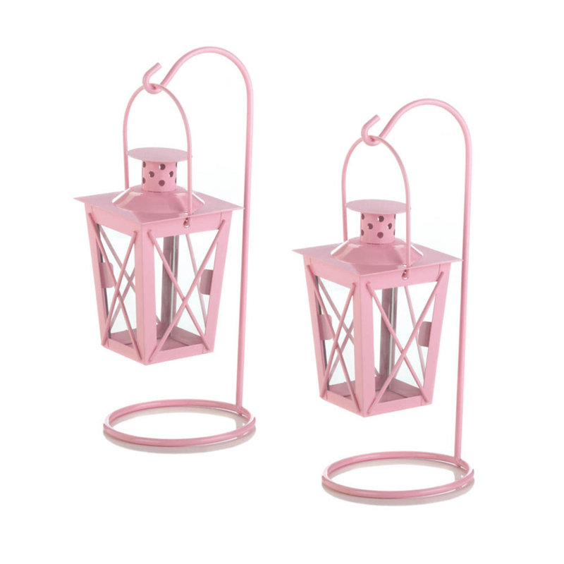Paire de lanières en fer rose