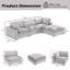 Canapé modulaire rembourré avec repose-pieds 4 pièces Nuccio-112602354
