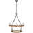 Aged Iron/Natural Rattan