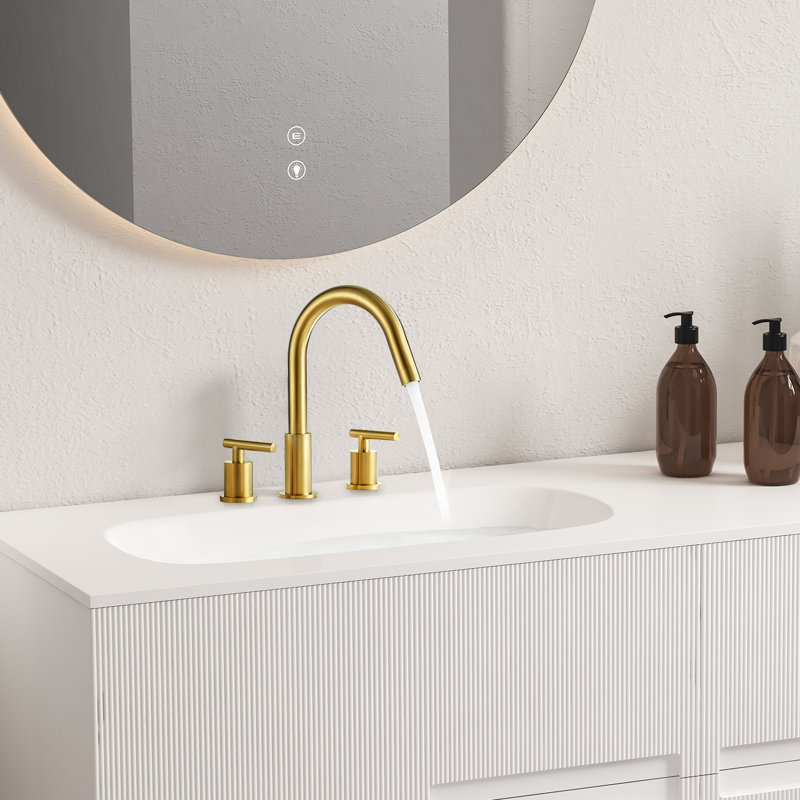 Balen Widespread 2-handle Bathroom Faucet, Brushed Gold