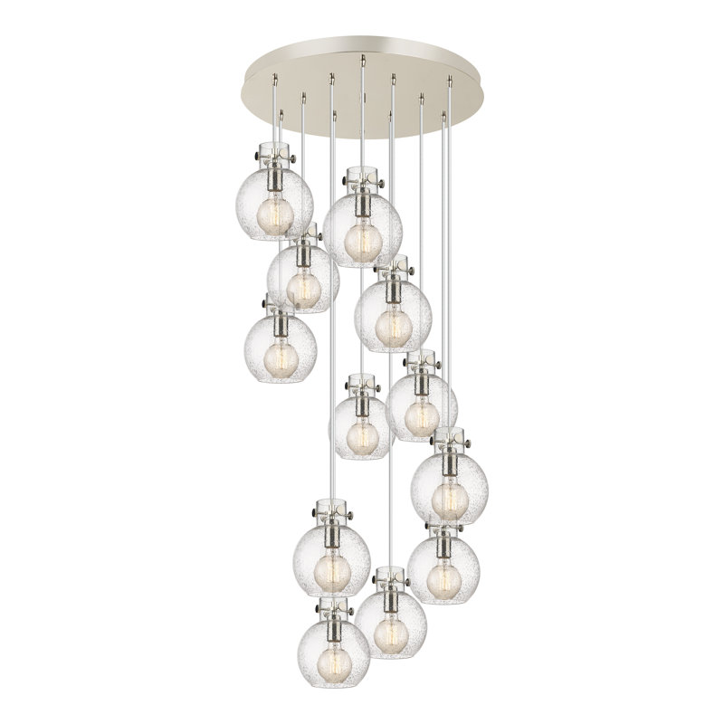 Amrith 12 - Light Cluster Pendant, Seedy, Polished Nickel