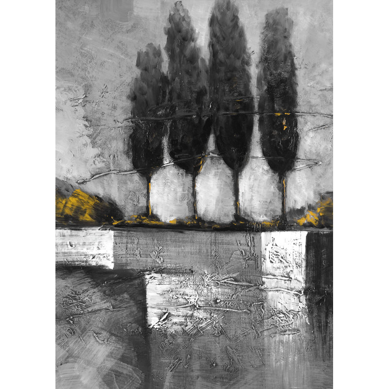Paysage industriel avec arbres - Toile encadrée Home Decor