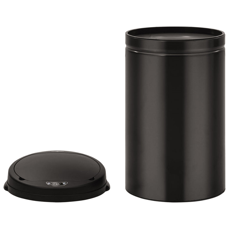 Jaszmin Steel Motion Sensor Bin, 40 L, Black