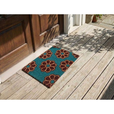 Non-Slip Floral Indoor Doormat