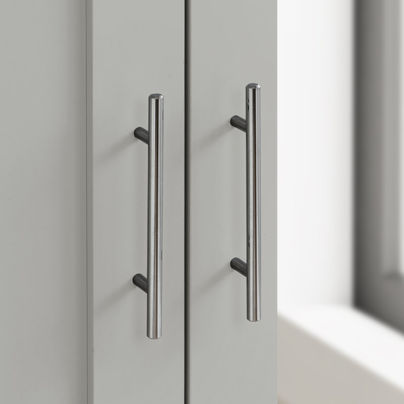 Portico 3 Door Manufactured Wood Wardrobe, Grey