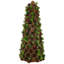 Mini Pinecone And Frosted Wild Berries Christmas Cone Tree - 15"