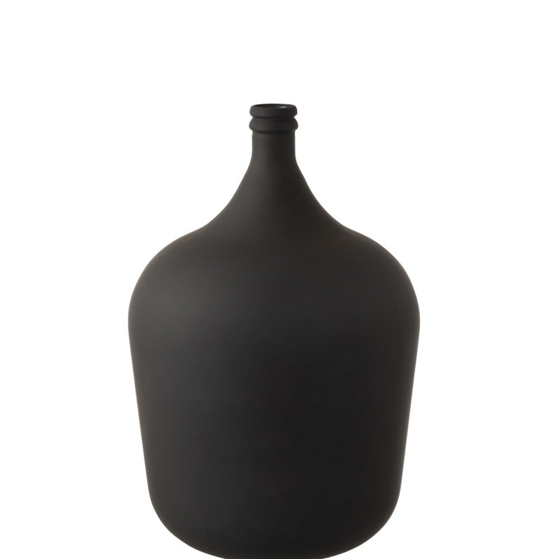 Erico Glass Floor Vase 1, Matte Black