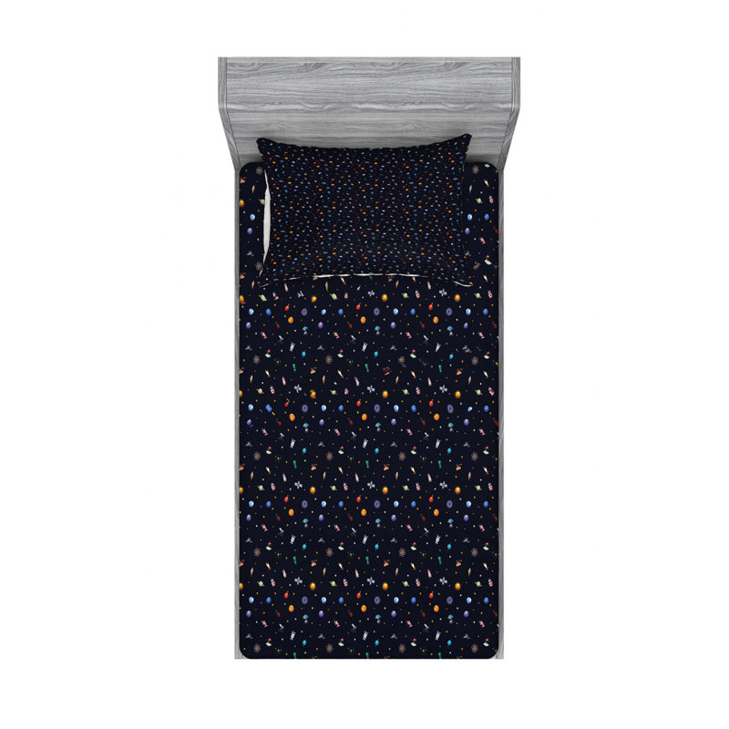 Microfiber Sheet Set, Twin Sheet Set with Fitted Sheet