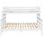 White Twin Xl Over Queen Bunk Bed With - Strong Solid Wood For Bedroom Over Bed, Without Need Of Box Spring-1746191818