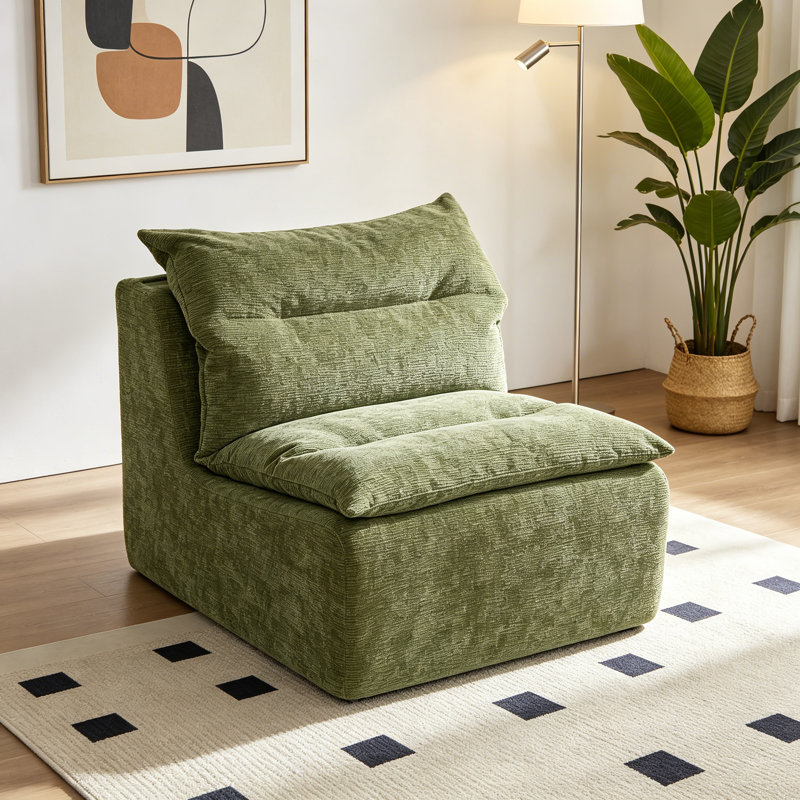 Fauteuil d'appoint sans accoudoirs Accent, Vert
