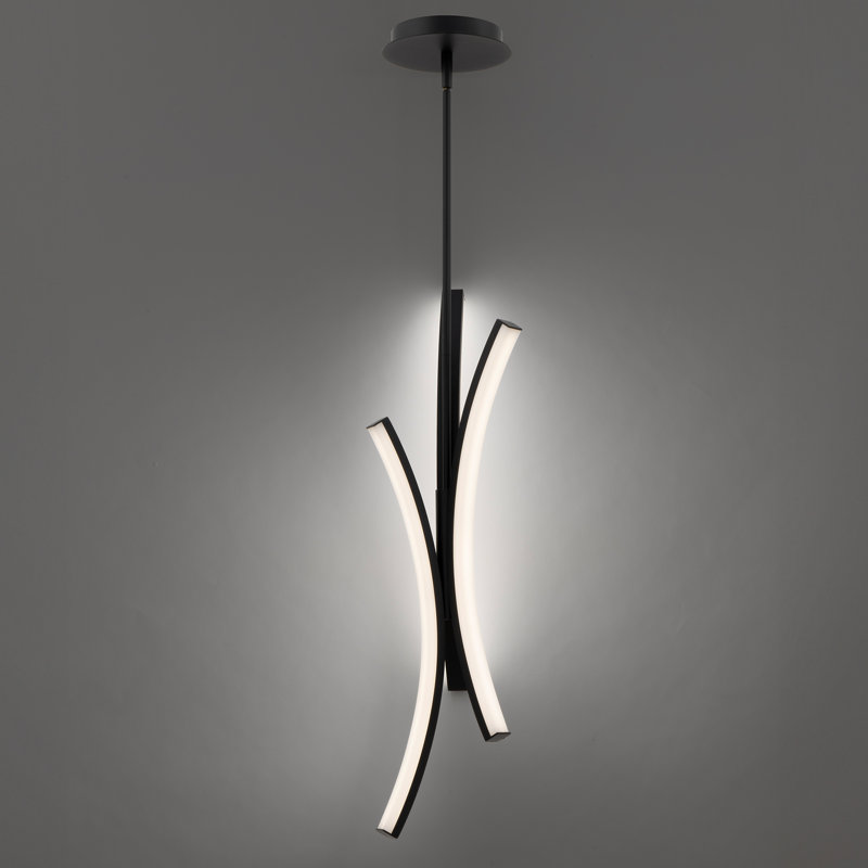 Luminaire suspendu à intensité variable Tusk, 4 000 K, Noir