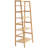 4-Tier Bamboo Ladder Shelf for Elegant Home Storage