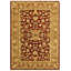 Tapis oriental rouge / doré en laine noué à la main 4 pi 1 po x 6 pi 1 po Oriental