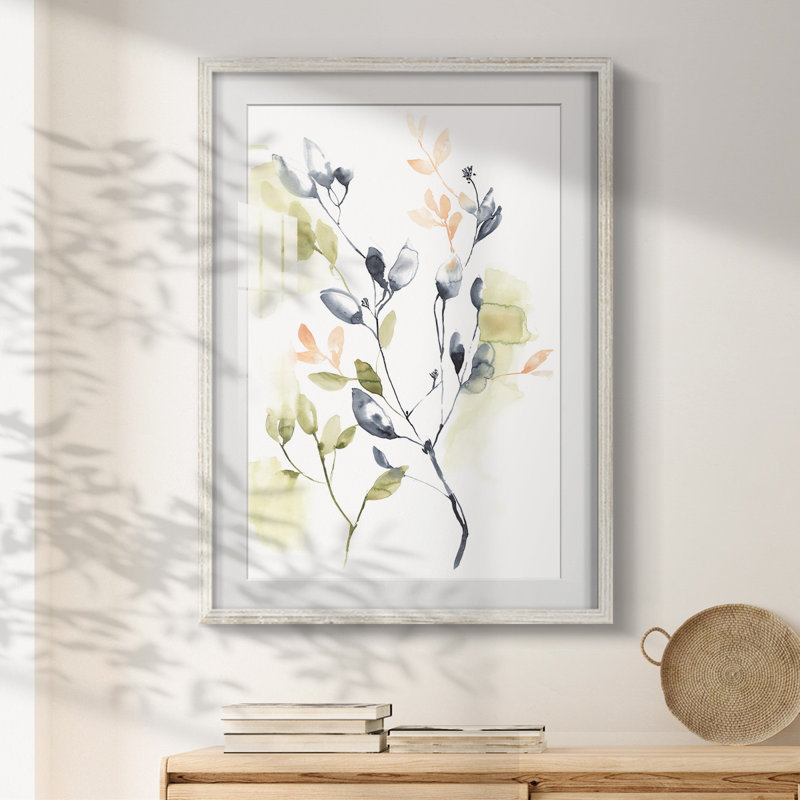 Sweet Leaves I - impression encadrée, H 28,5 po x l 20,5 po, Blanc