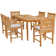 Outdoor 7 - Piece Teak Dining Set with Cushions