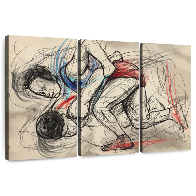 Sireci Wrestling, 36" H x 57" W