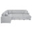 122 Inch Pull Out Couch, Rabbit Plush Fabric Sofa Bed With USB Ports & Comfy Upholstered, Oversized U Shape Sectional Sleeper Sofa Bed With Storage Chaise-806907395