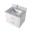 Ensemble de meuble-lavabo simple blanc l 24 po x P 18 po, plateau en acrylique et robinet