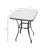 27" Square Tempered Glass Patio Table - Strong Metal Construction For Outdoor Living Black Style Garden With Stable Frame Enjoyment