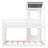 Twin Over Bunk Bed In White With Semi-Enclosed Space - Wood Sleeping Area Window For A Private-1804805322