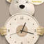 Horloge murale crème en forme d'ours-129427232