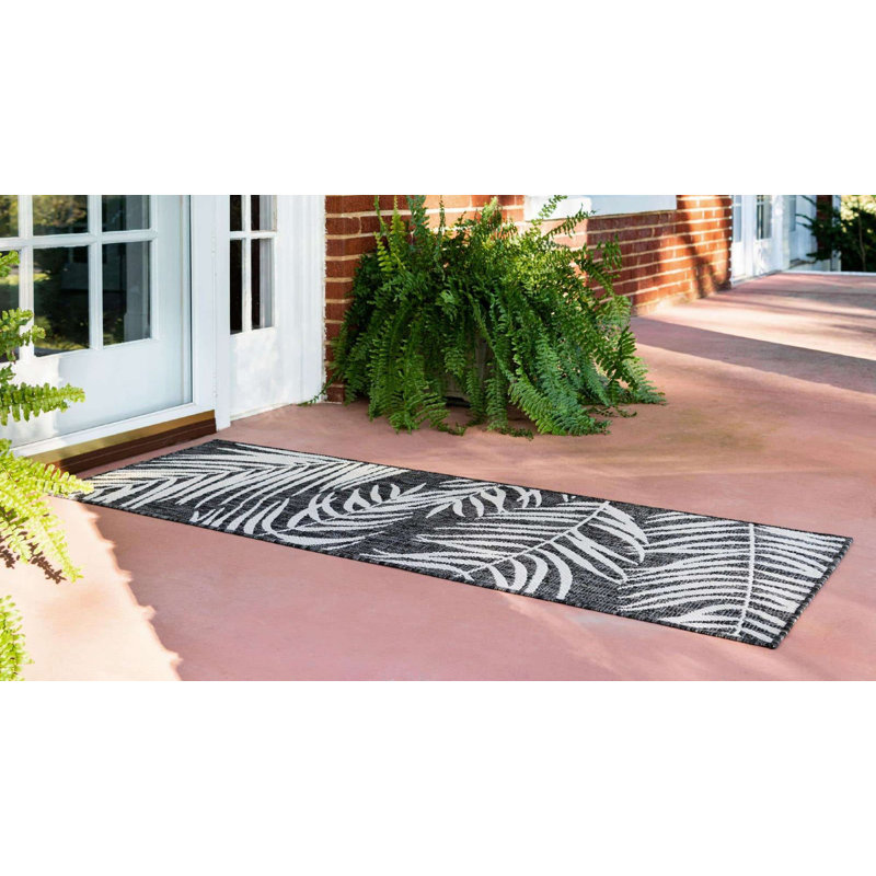 Tapis d'extérieur Kona couleur charcola, Tapis de couloir 2 pi x 6 pi