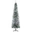 Décoration de jardin de Noël, arbre de Noël floqué avec fausse neige, branches denses-121122675