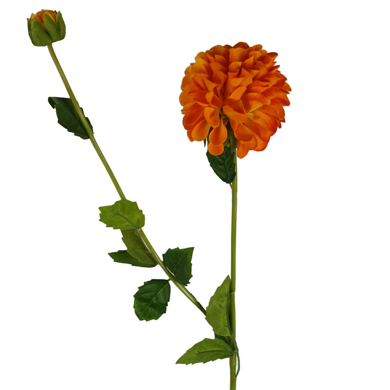 Plastic, Silk Artificial Arrangement, Orange