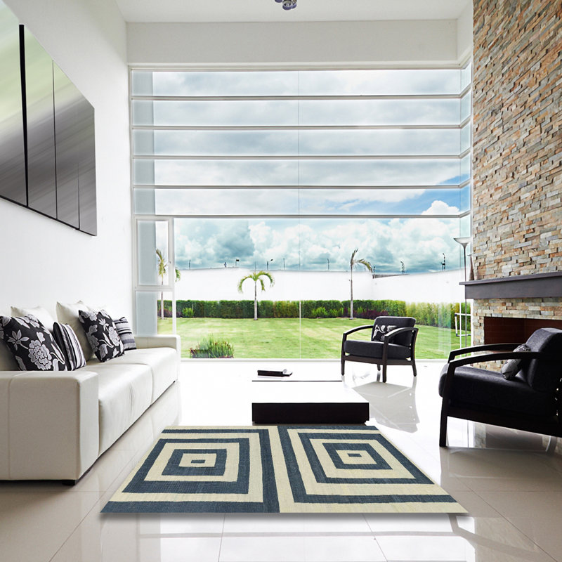 Tapis abstrait moderne 1928, Carré 7 pi