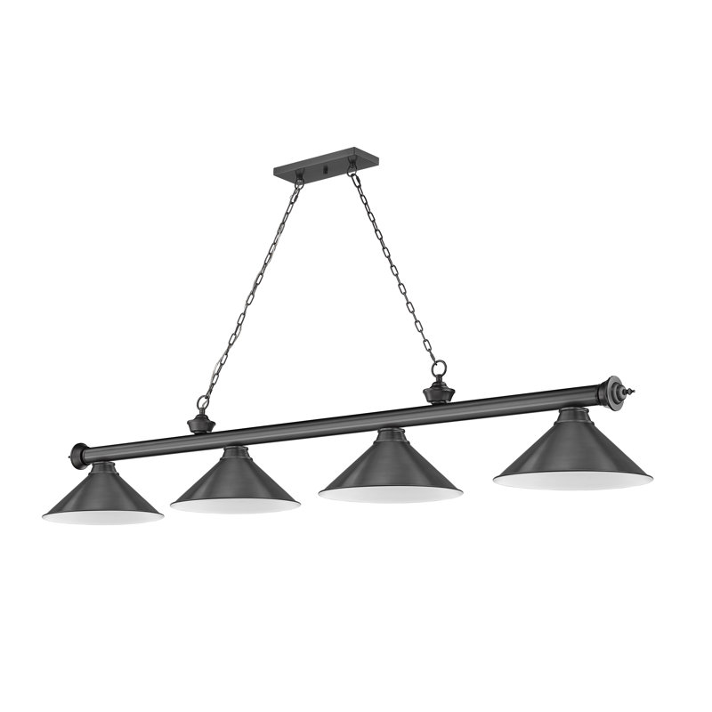 Billard 4 lumières Annaleisa, Plaqué bronze