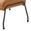 Fauteuil d'appoint et repose-pieds en cuir fleur-526376492
