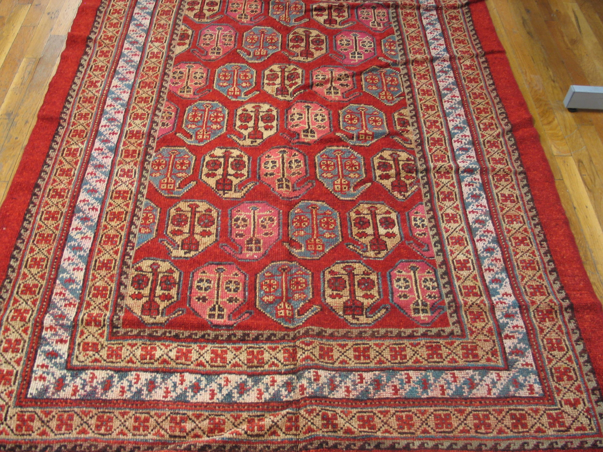 Rugs On Net Red Antique Tribal Paisley Pattern Small Scatter Size ...