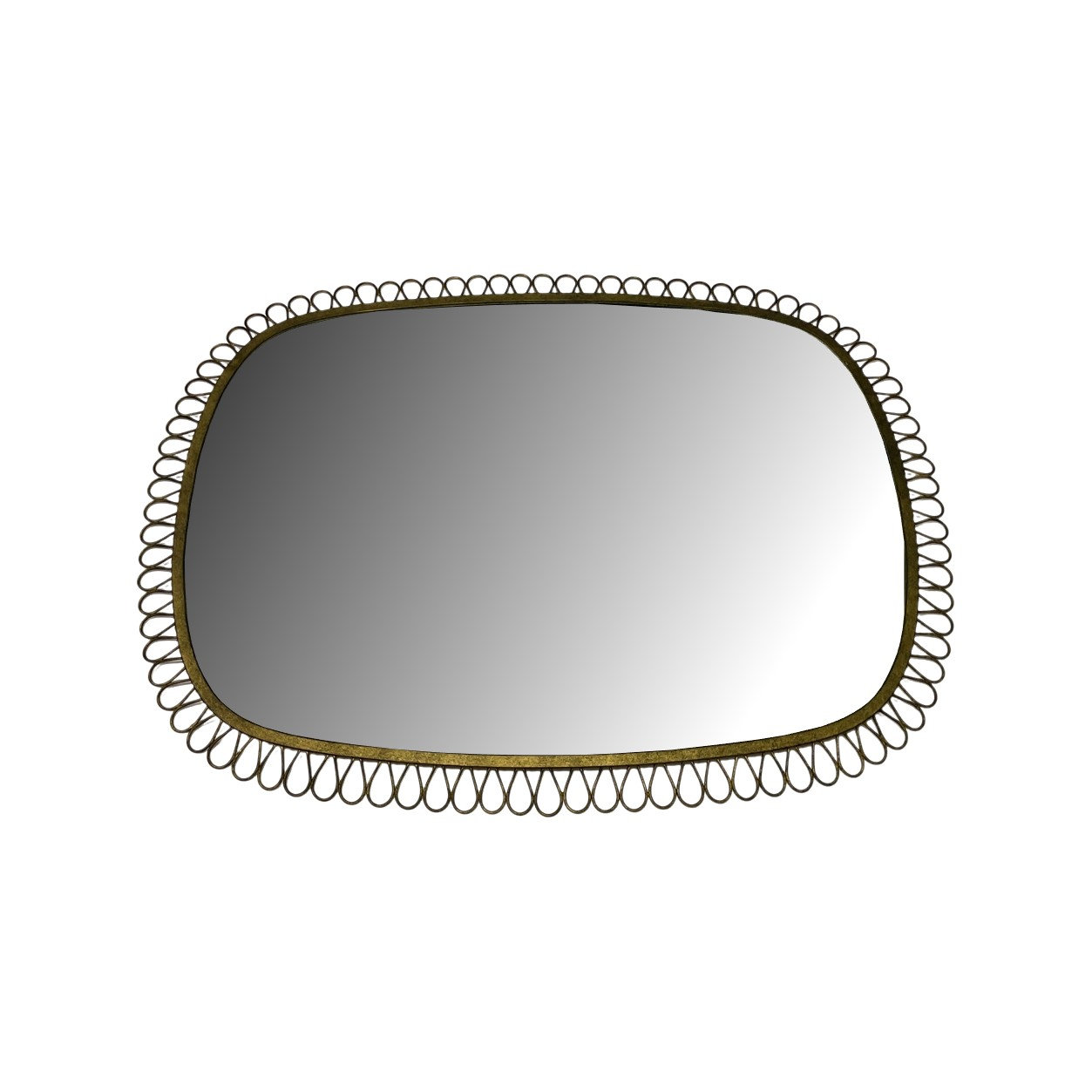 Squiggle Rectangle Mirror Bronze, Rectangle