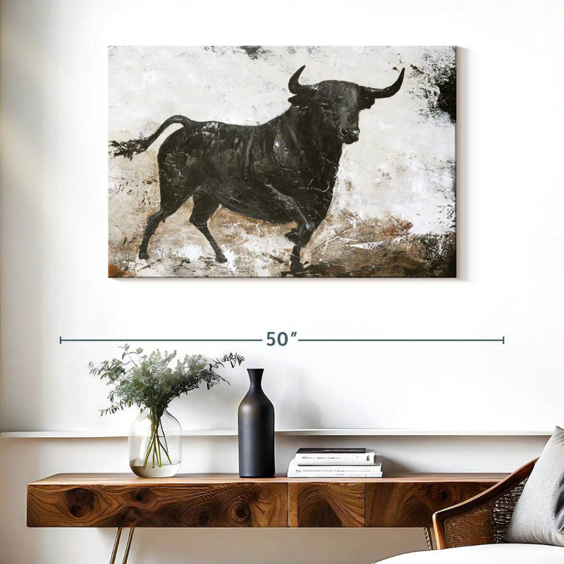 Brampt Black Bull, 26" H x 39" W