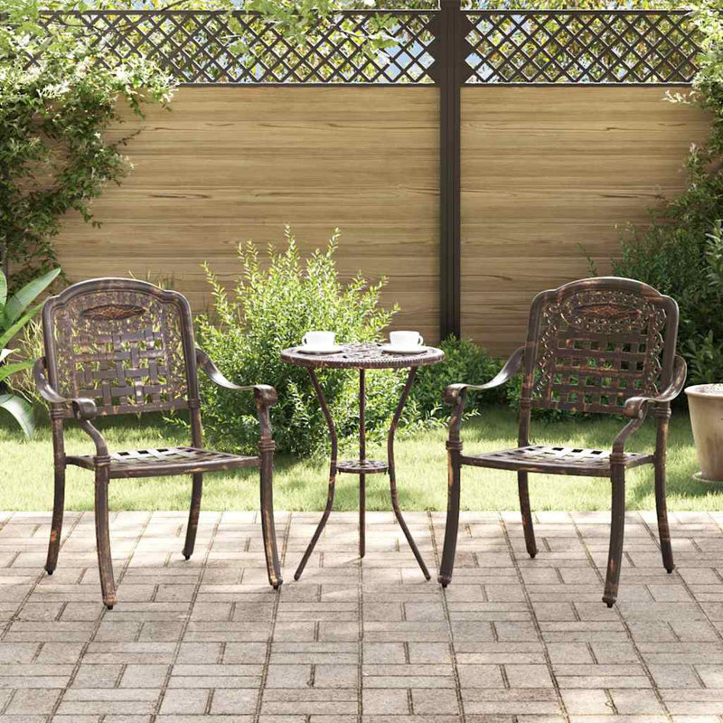 Patio Dining Armchair, Bronze
