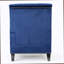Fauteuil club velours bleu marine