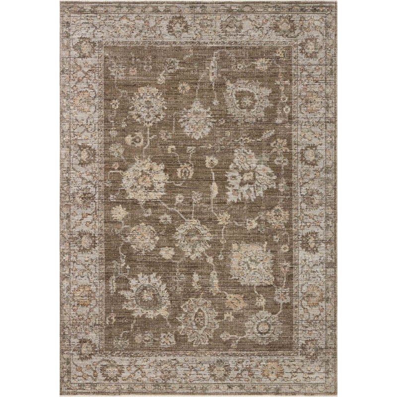 Jacobo Bark / Ivory Area Rug, Runner 2'3" x 7'6"