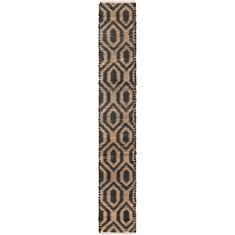 Kejsi Cotton Abstract Indoor Rug, Runner 1'2" x 8'