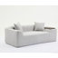 Boucle pour salon - gris, 3 places et 2 canapés avec table d'appoint confort moderne, espace de bout gris-181368643-181368644