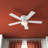 52" Low Profile III Plus 5 - Blade Flush Mount Ceiling Fan with Pull Chain and Light Kit Included-12031340
