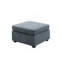 119" Grey Woven Fabric 7-Seater Sectional Sofa With Ottoman