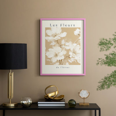 Vintage Floral Print XXXII Framed Print - Solid Wood