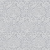 Laura Ashley Peacock Damask Pale Slate Wallpaper