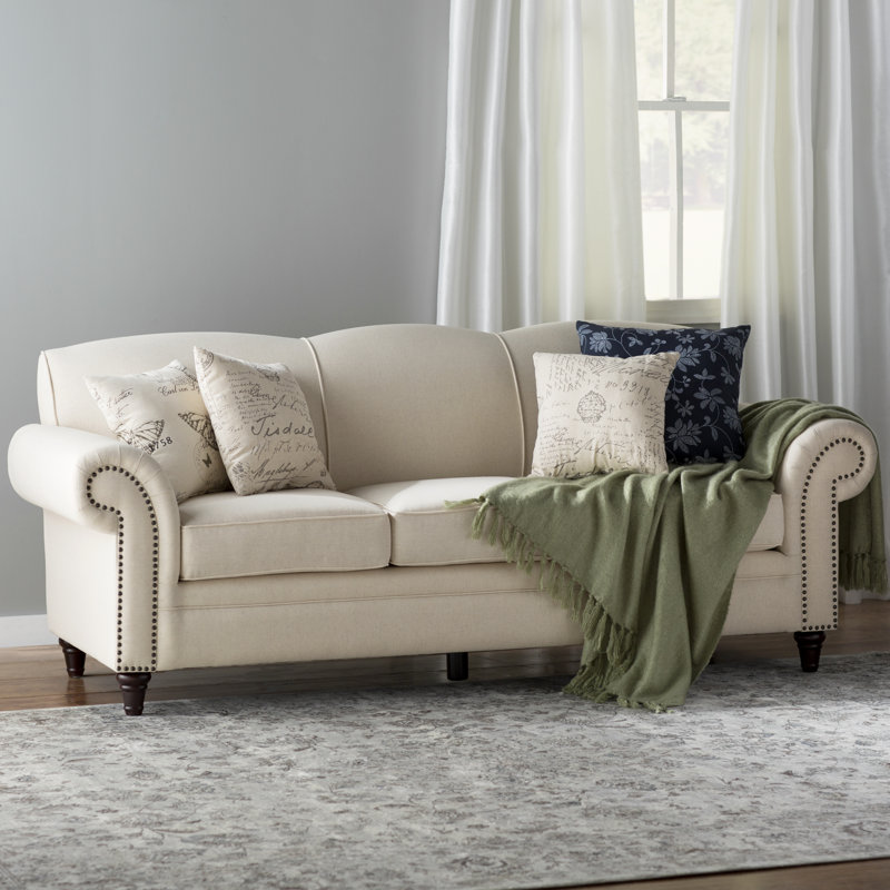 Housse et insert de coussin d'extérieur carré Botanical Blooms, 18 po x 18 po, Bleu marine, Rembourrage en duvet synthétique