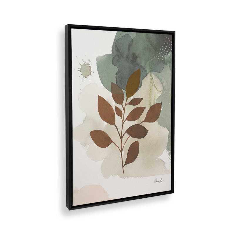 Harmonic Leaves I, reproduction sur toile dans un cadre, H 12,75 po x l 8,75 po, Noir satiné
