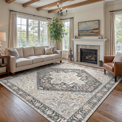 Tapis d'intérieur gris / beige Roehit