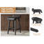 Tabourets de bar, tabourets de bar à hauteur de comptoir avec dossier bas et repose-pieds, structure en bois-320016068-320016069