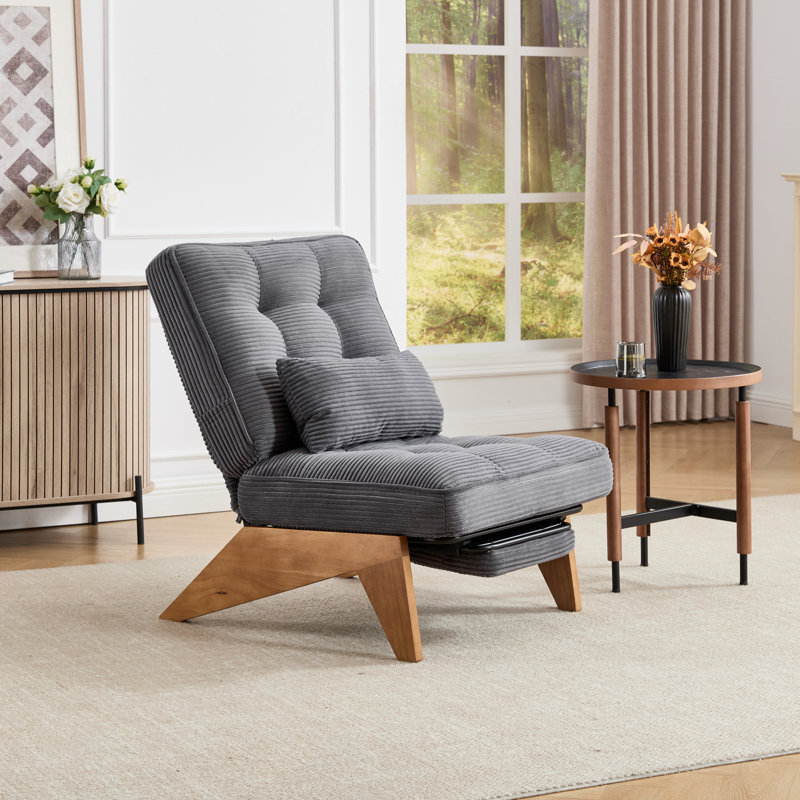 Upholstered Armless, Gray